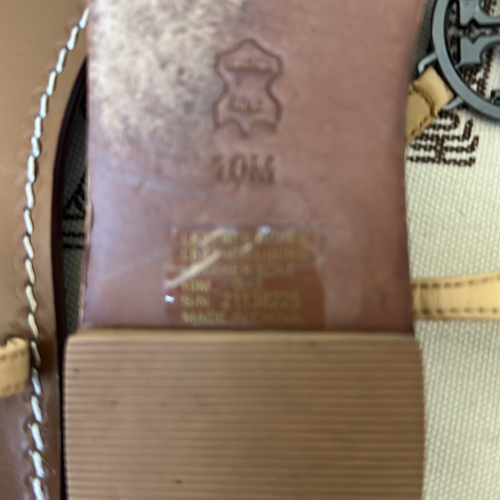 Tory Burch sandals 10M Tan Brown all leather - Picture 4 of 5